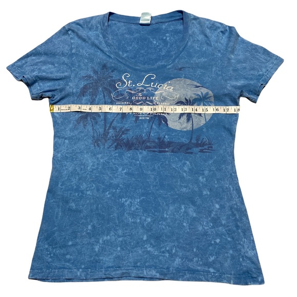 St. Lucia Blue Short Sleeve Tee Size M - Picture 4 of 11